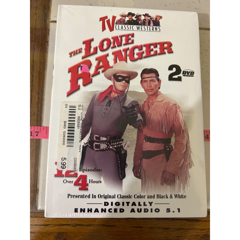 The Lone Ranger TV Classic Westerns 2-DVD Set 12 Episodes 4+ Hours New Sealed